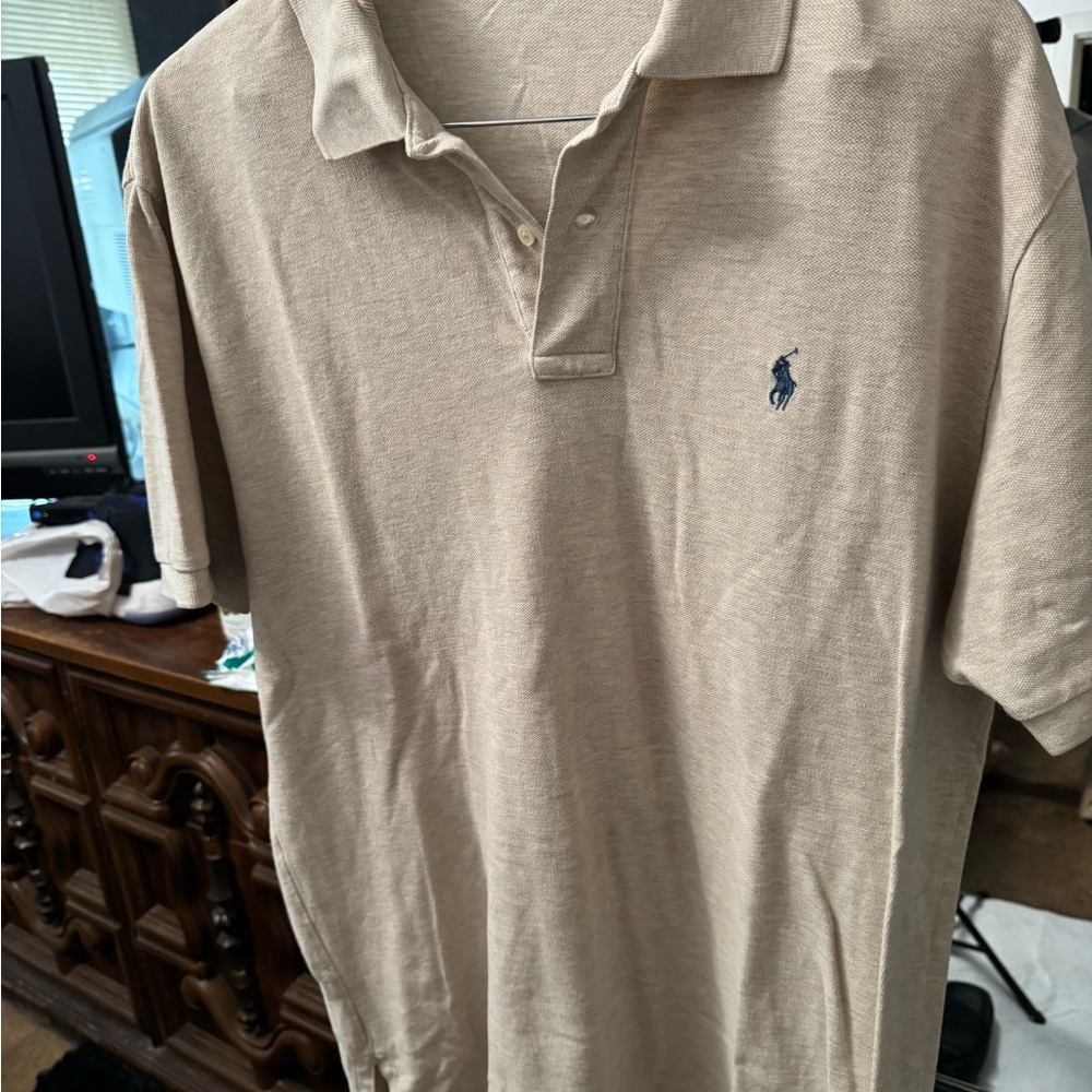 Polo by Ralph Lauren Men's Tan Polo Shirt